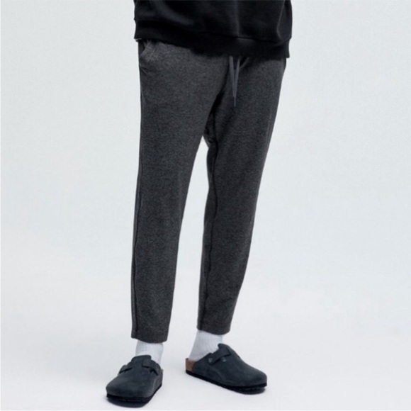 Lululemon Soft Tapered Pants Heather Gray Size Large Mens Drawstring Pockets - Picture 1 of 12